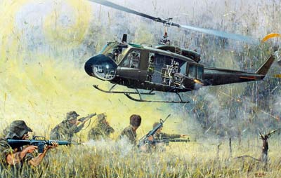 UH-1 Ирокез атакует. Вьетнам
